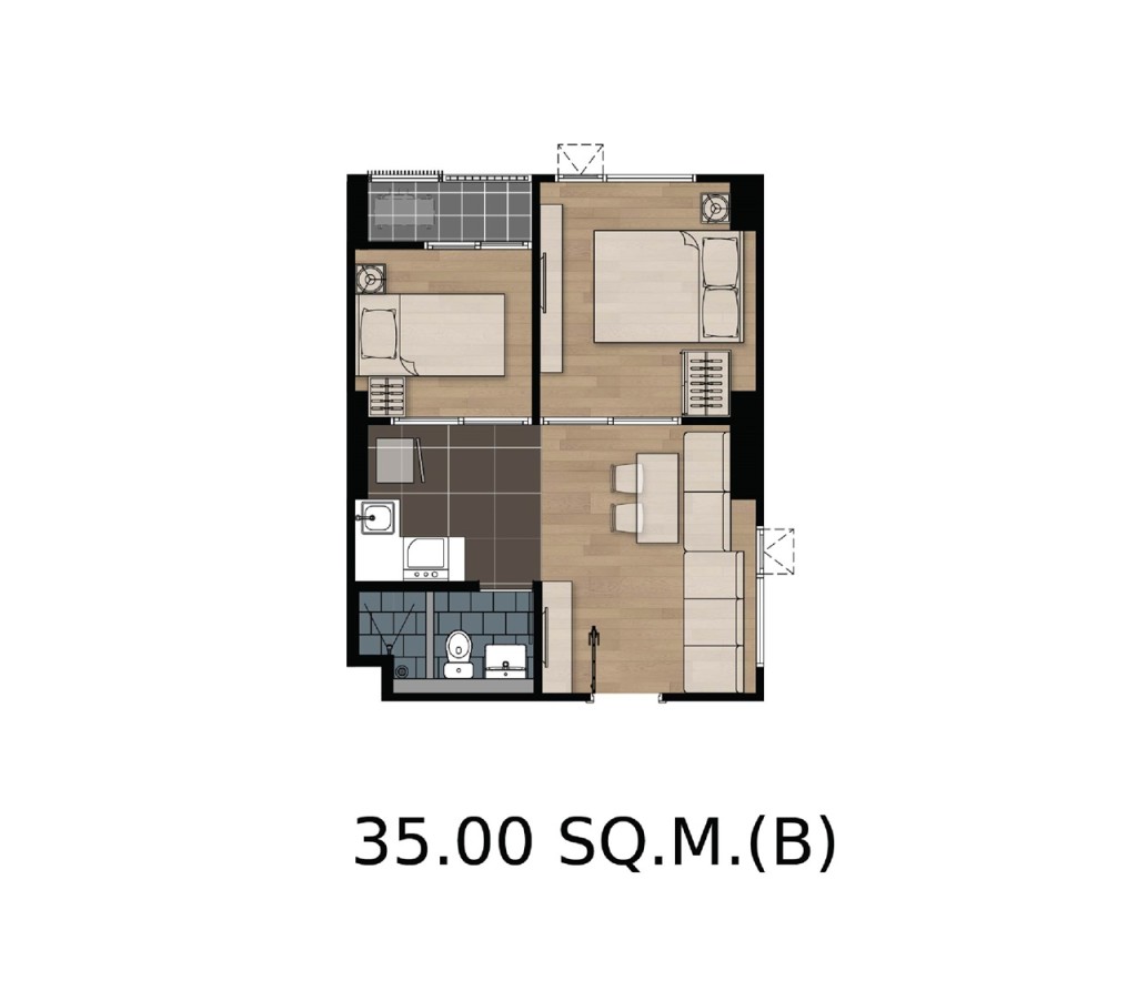 1 Bedroom Plus (B)