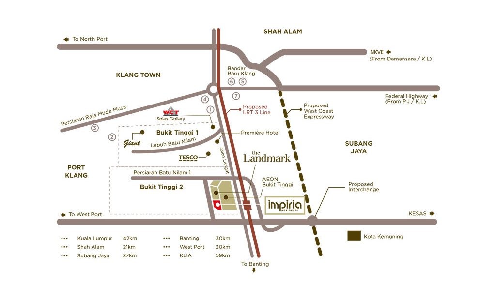Impiria Residensi Location Map 2