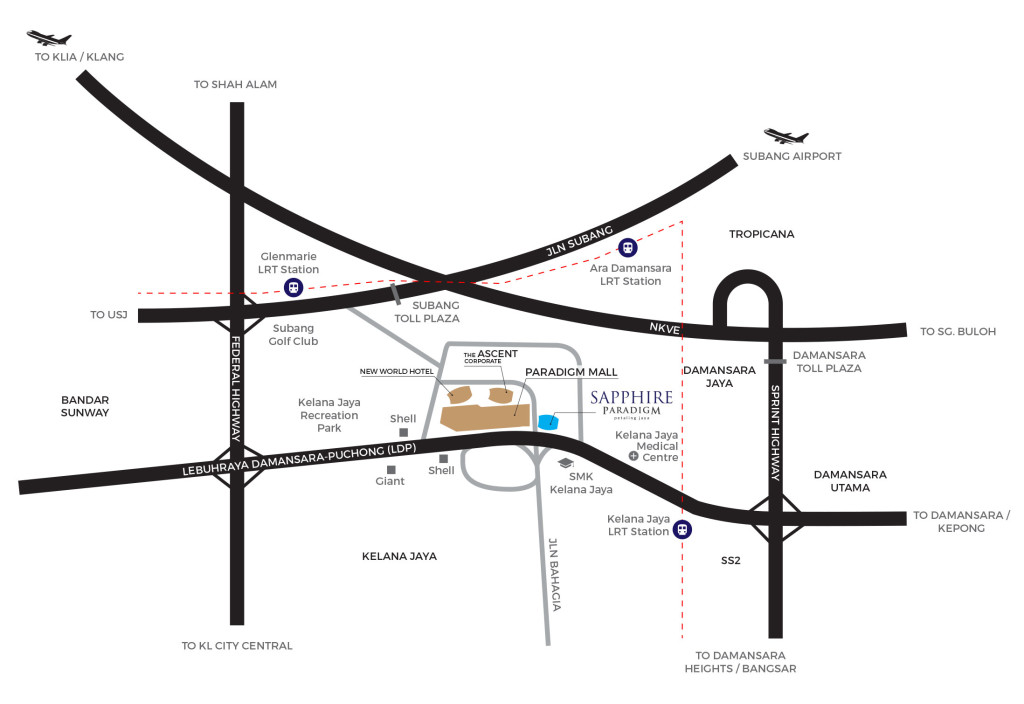 Sapphire Paradigm Location Map