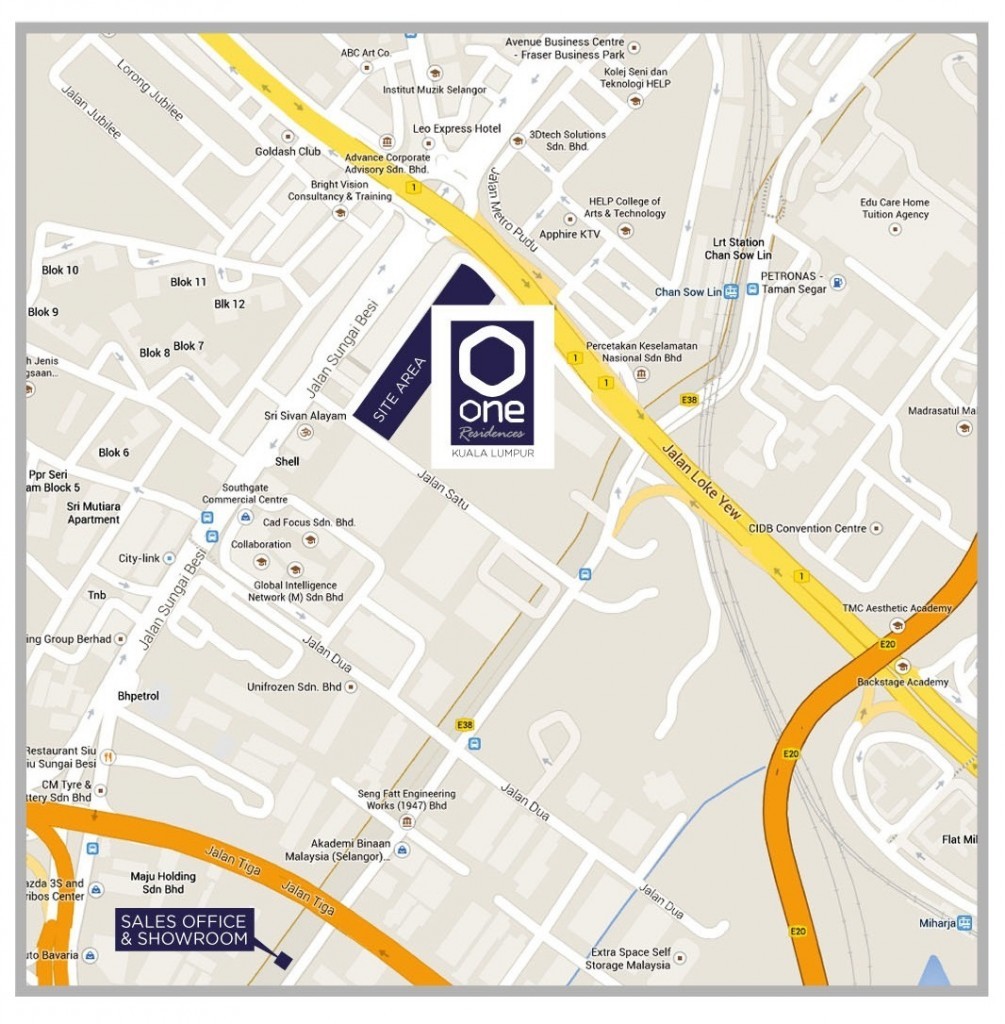 One Residences, Sungai Besi Location Map