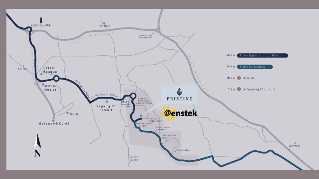 Pristine 2, Bandar Enstek, Negeri Sembilan Location Map