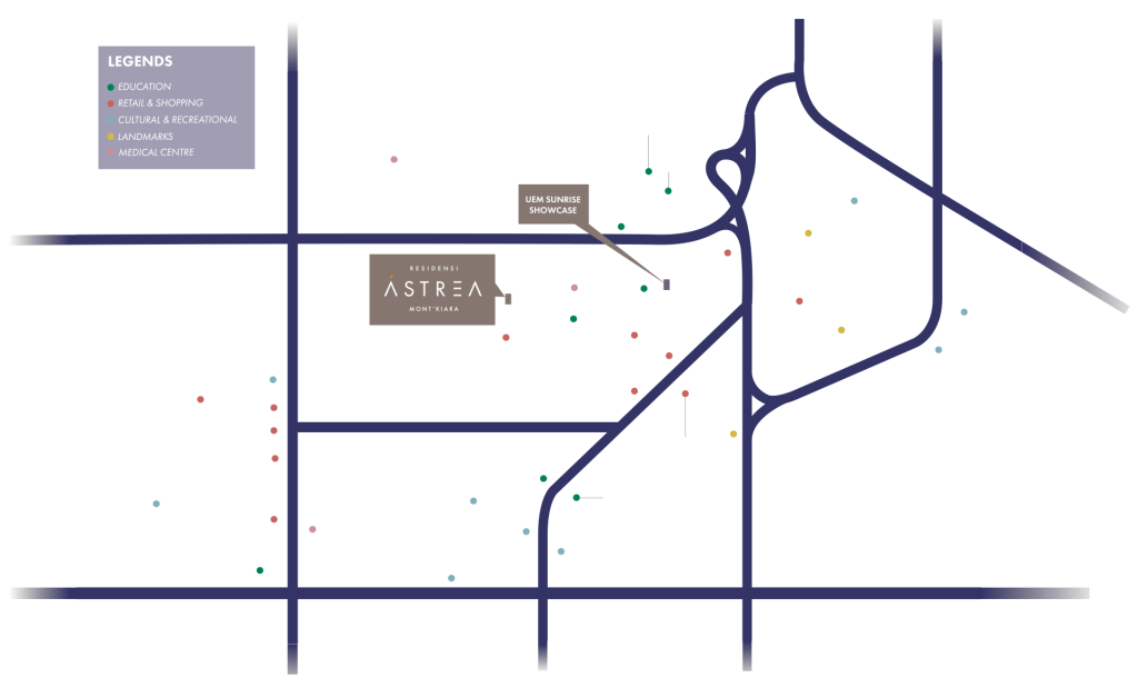 Residensi Astrea Mont'Kiara Location Map