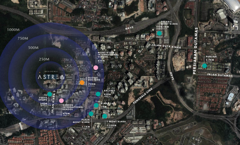 Residensi Astrea Mont'Kiara Location Map 2
