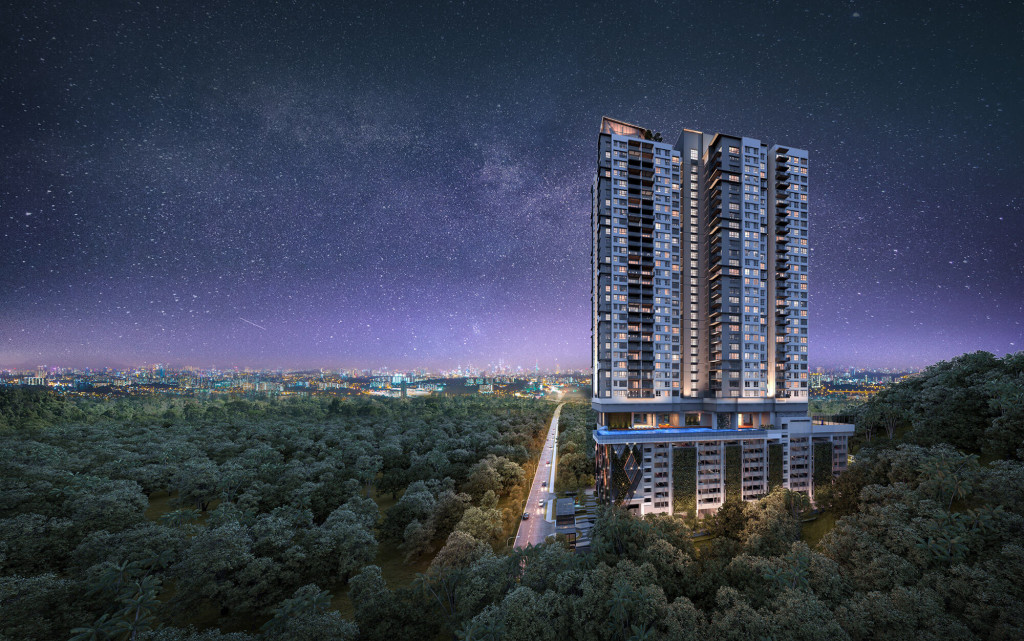 Residensi Astrea Mont'Kiara Night Facade