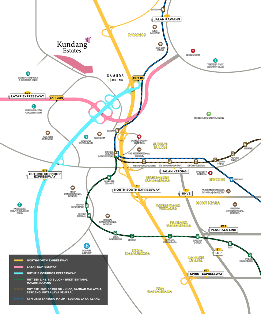 Kundang Estates is strategically located in Rawang and is developed by Gamuda Land. 