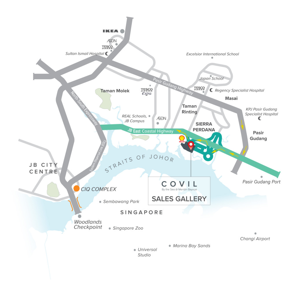 Meridin Bayvue in Masai is close to the JB East Coast Highway