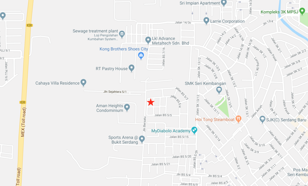 Taman Bukit Serdang, Seri Kembangan Location Map