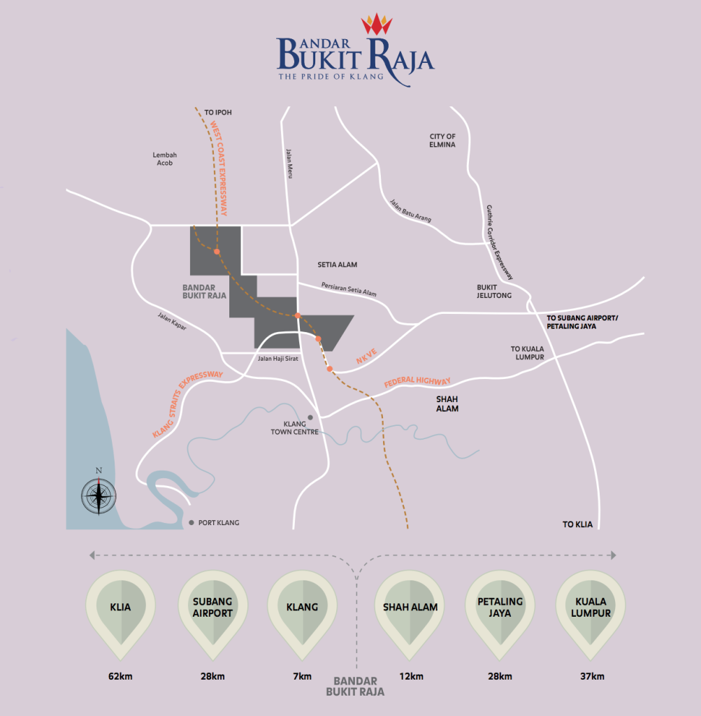 Ayra, Bandar Bukit Raja in Klang by Sime Darby has excellent connectivity to Klang, Setia Alam, KLIA and Port Klang.