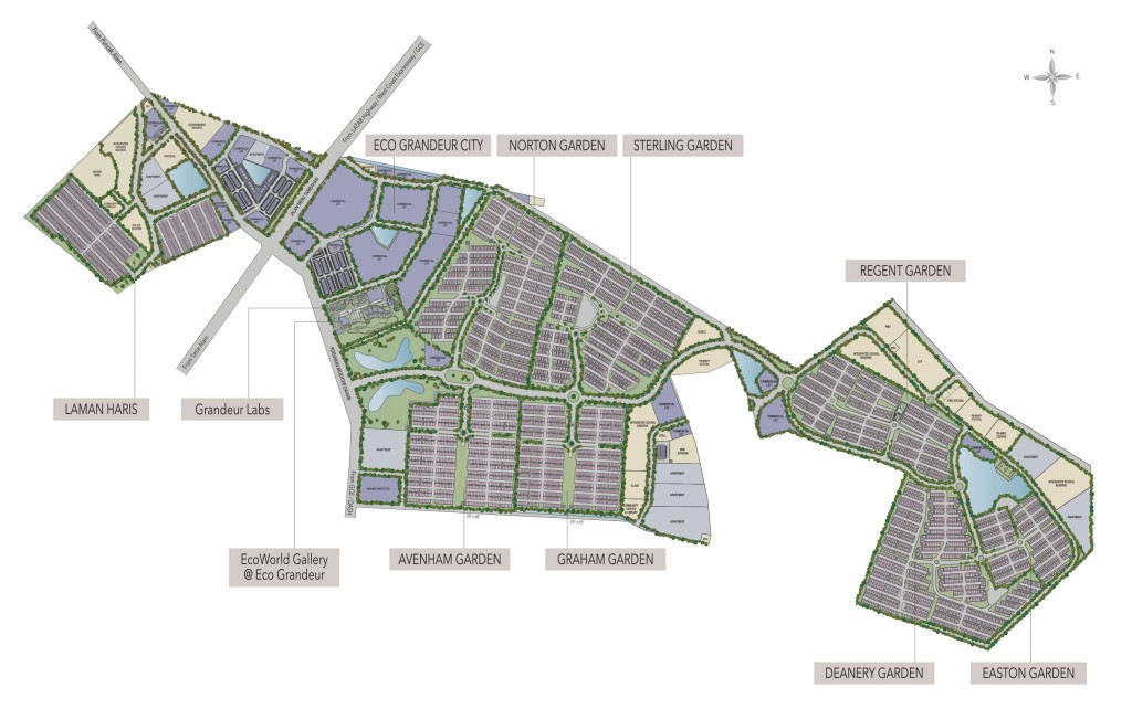 Eco Grandeur will be a self-sustaining township with various amenities for its residents and neighbouring housing estates.