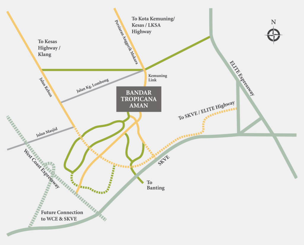 Tropicana Aman is suitable for those living and working in Kota Kemuning, Shah Alam, Bandar Saujana Putra, and Subang Jaya.