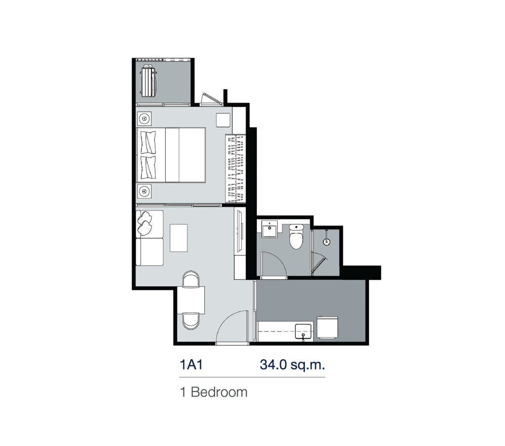 1A1_Floor Plan_Supalai Lite Thaphra Wongwian Yai