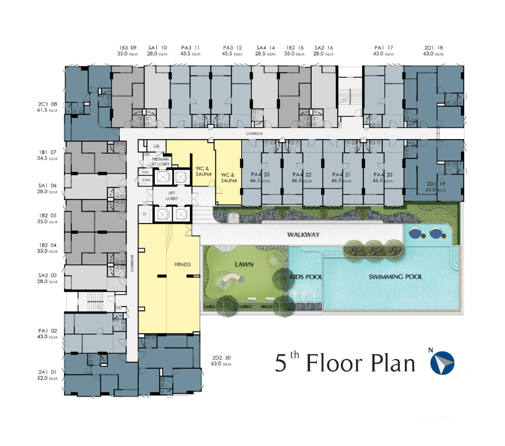 5_Floor Plan_Supalai Lite Thaphra Wongwian Yai