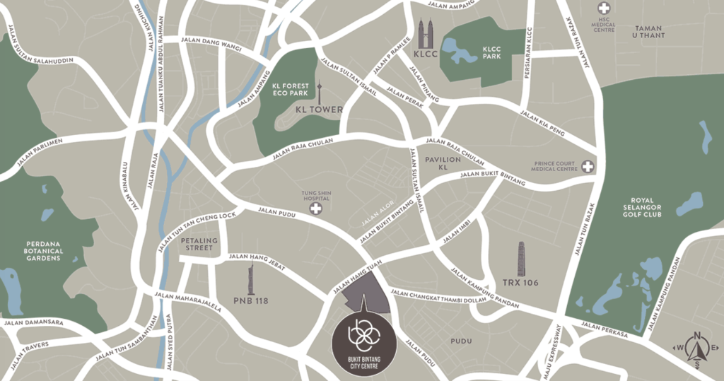 Bukit Bintang City Centre (BBCC) will be a transit-oriented development. It will be a central transit hub that connects the existing Hang Tuah monorail, the LRT, and links to the upcoming Merdeka MRT station.