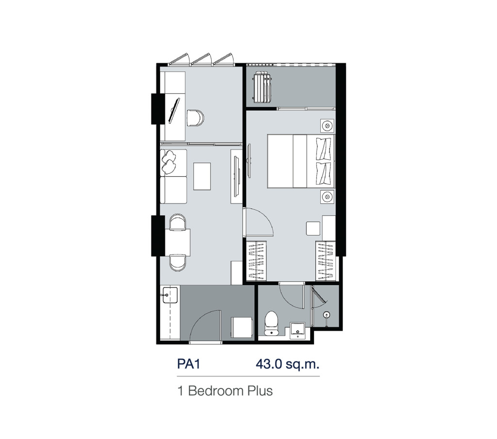 PA1_Floor Plan_Supalai Lite Thaphra Wongwian Yai