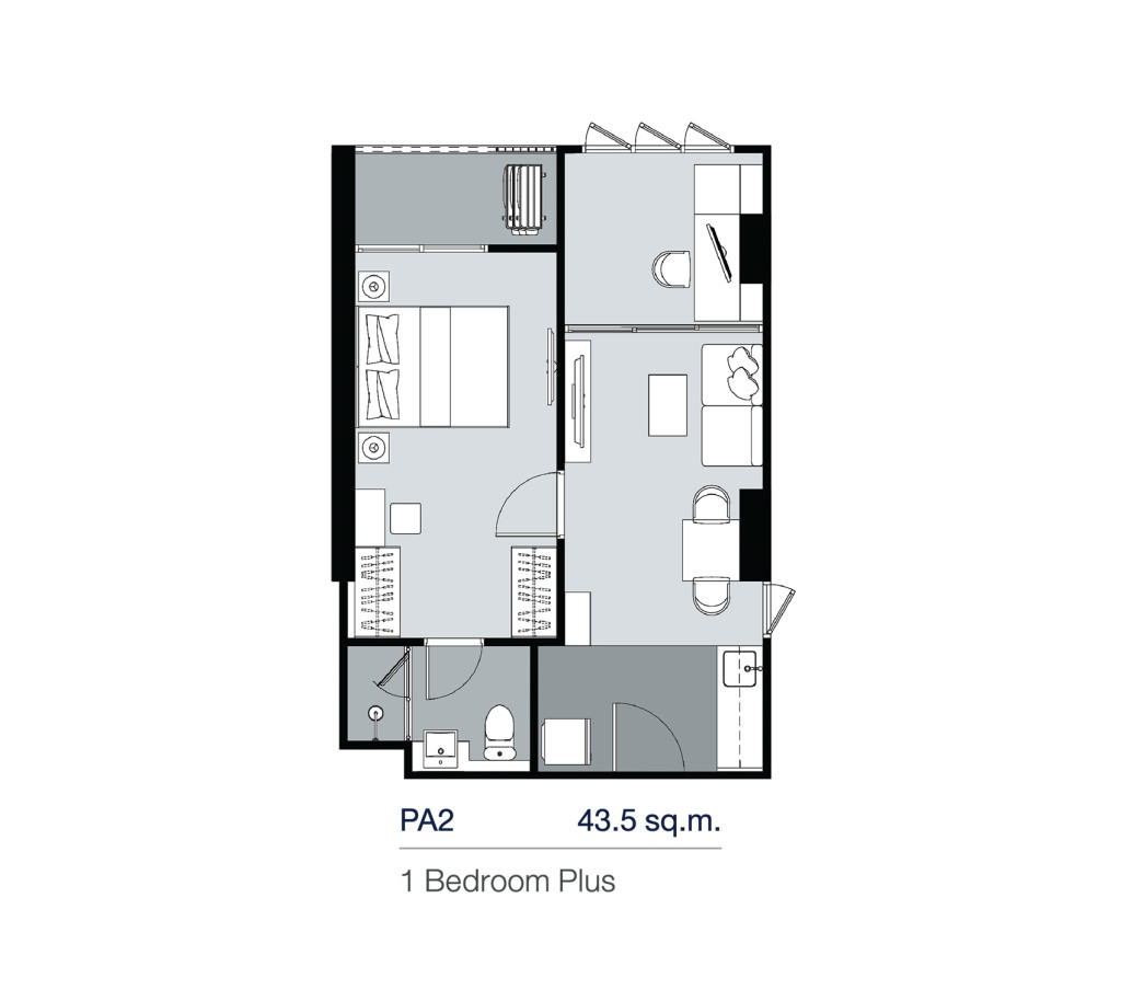 PA2_Floor Plan_Supalai Lite Thaphra Wongwian Yai