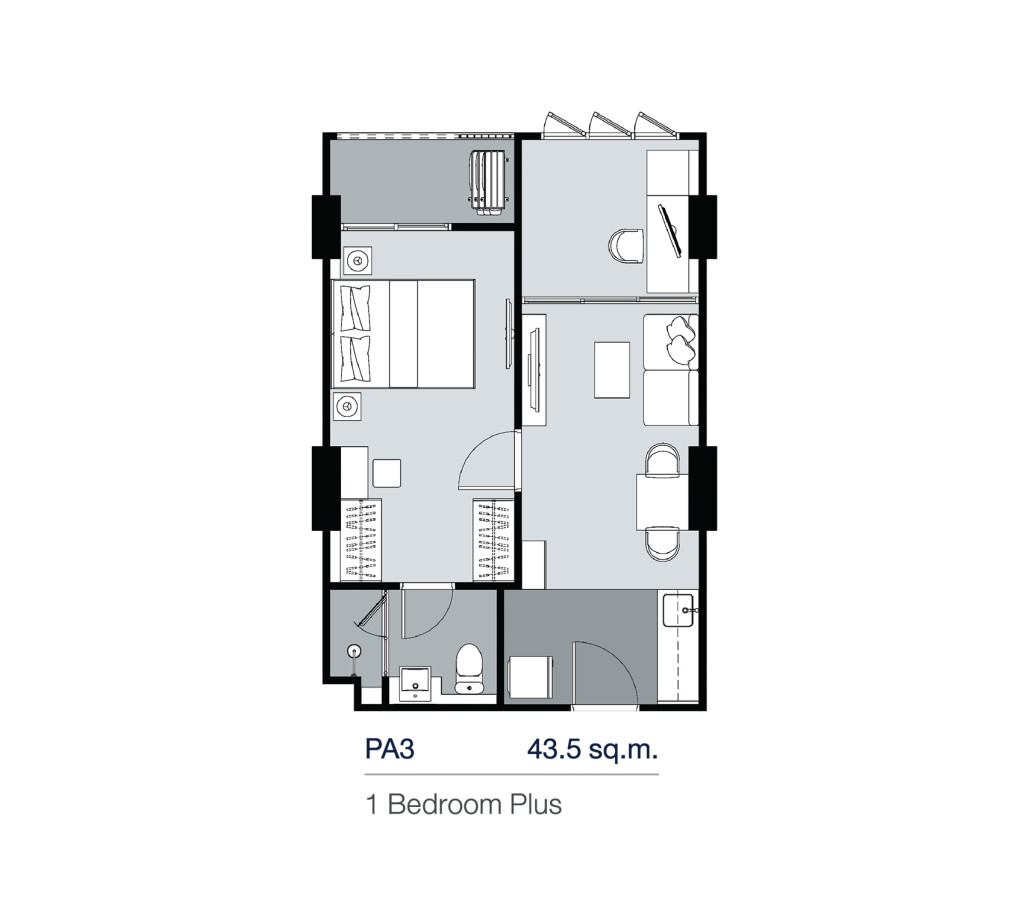 PA3_Floor Plan_Supalai Lite Thaphra Wongwian Yai
