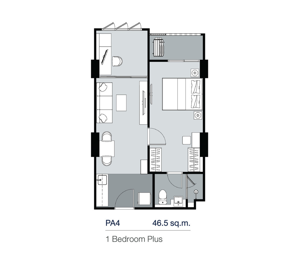 PA4_Floor Plan_Supalai Lite Thaphra Wongwian Yai