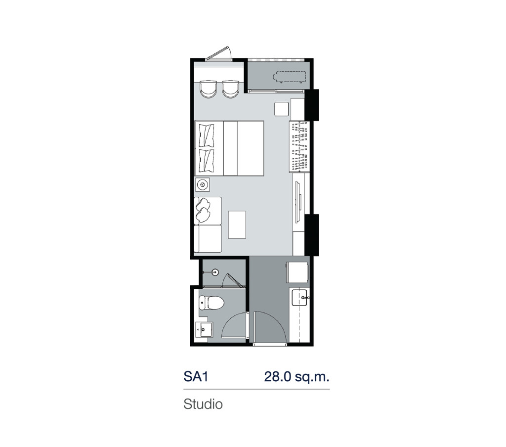 SA1_Floor Plan_Supalai Lite Thaphra Wongwian Yai