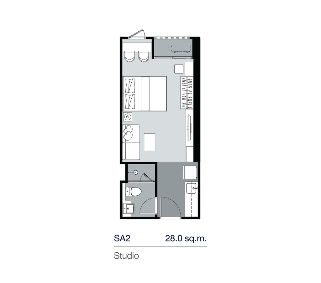 SA2_Floor Plan_Supalai Lite Thaphra Wongwian Yai