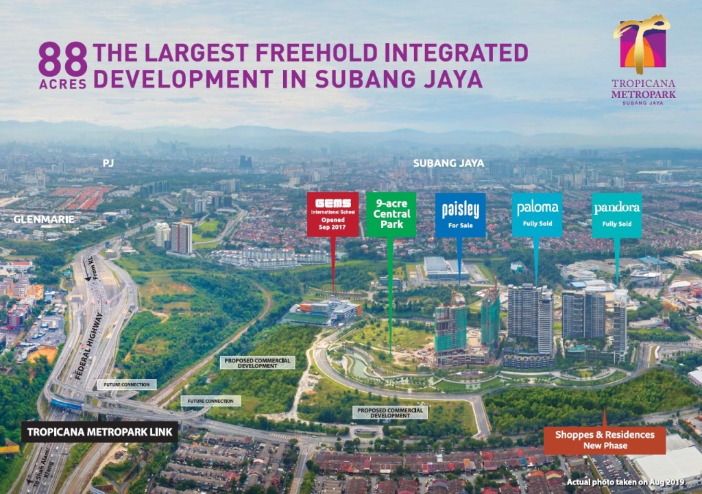 Tropicana Metropark is marketed as the largest freehold integrated development in Subang Jaya. 