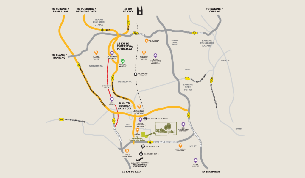 With such connectivity, residents can travel easily to the Kuala Lumpur city centre (KLCC) and major townships within the Klang Valley.