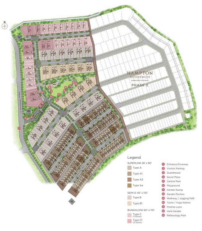 Masterplan for Hampton Residence.