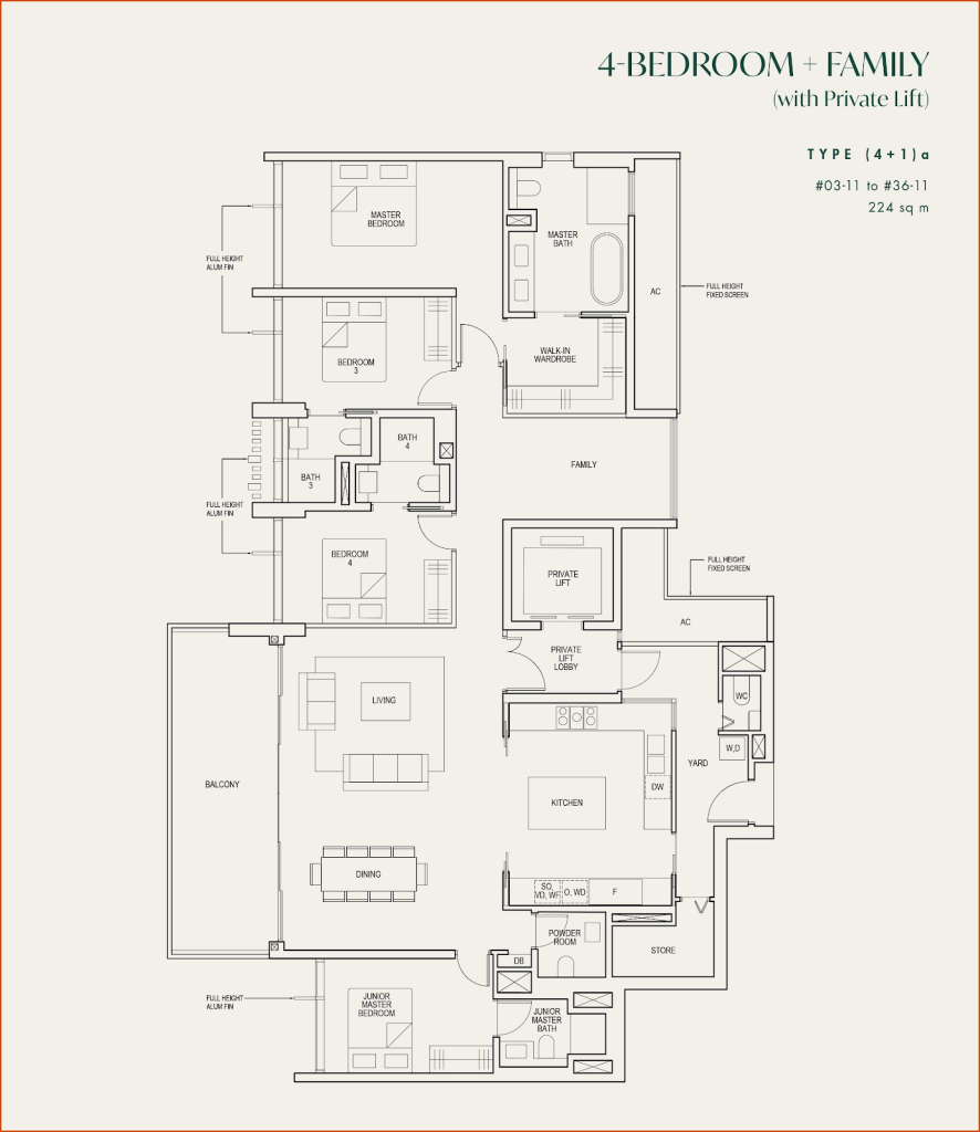The Avenir 17 4 bedroom floorplan