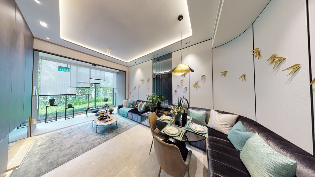 The-Avenir-2-Bedroom- 1 living, dining and balcony