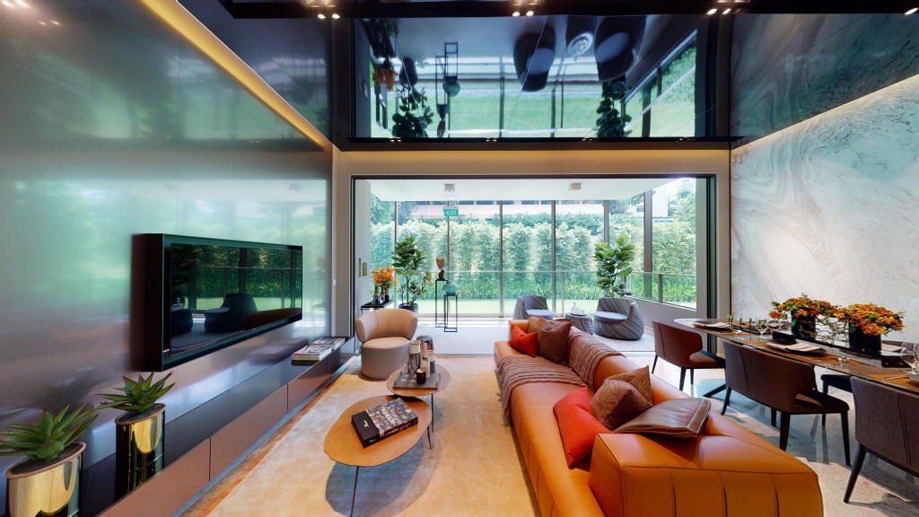 The-Avenir-3-Bedroom-1 living and balcony