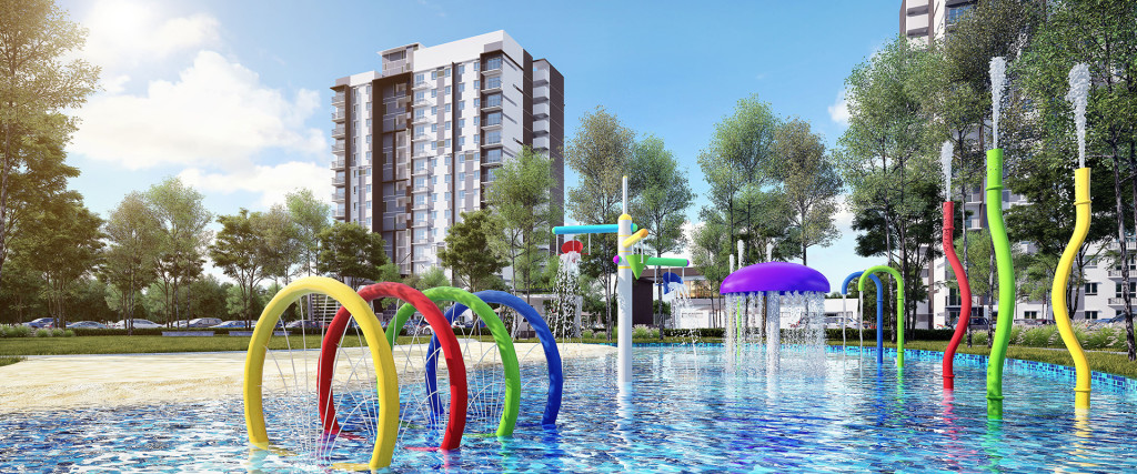 The project also comes with a water park for residents to soak in the sun and have a great day out.