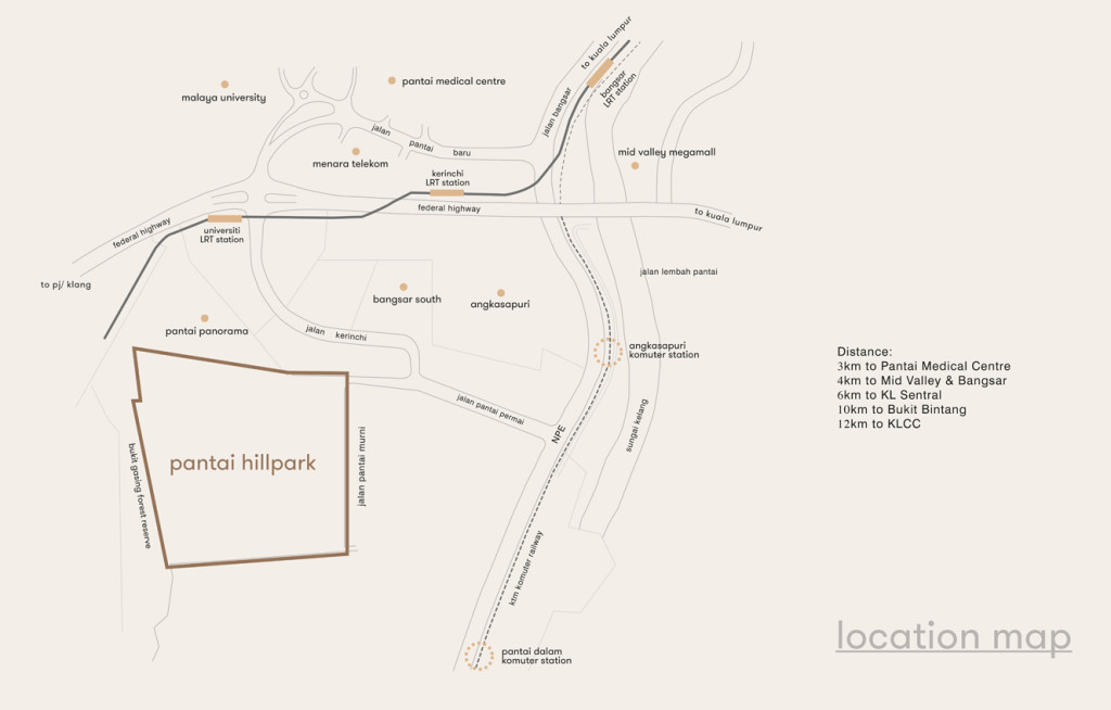 Although its immediate surroundings are of kampung and squatter settlements, accessibility at Pantai Hillpark is good.