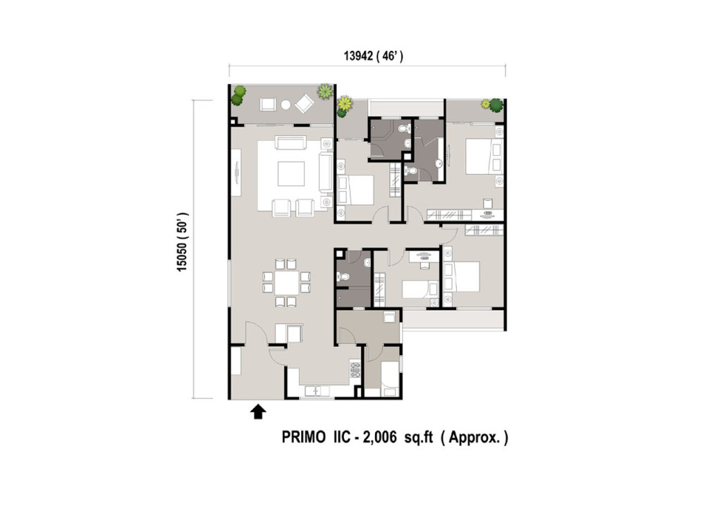 There are 17 storeys at Summerton Bayan Indah. The built-up area of the luxury suites are between 1,733 sq ft and 1,694 sq ft.