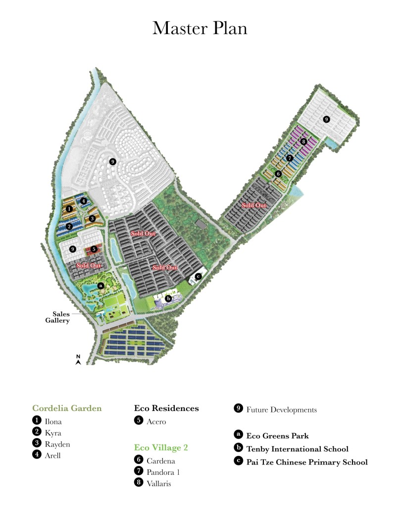 Setia Eco Gardens consists of several developments such as Cordelia Garden, Eco Village 1 & 2, Eco Residences, and Setia Business Park 1 & 2.