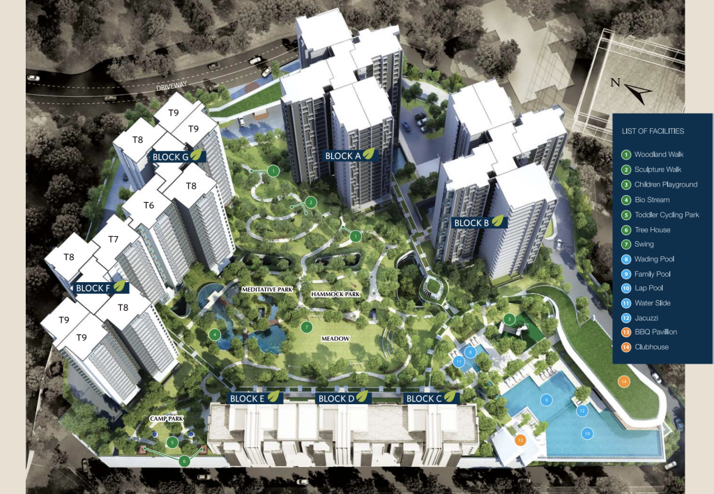 This modern residential condominium come with facilities designed for the whole family, including landscaped parks, sports centre, children’s play zone, green lawn, infinity pool, sauna and more.