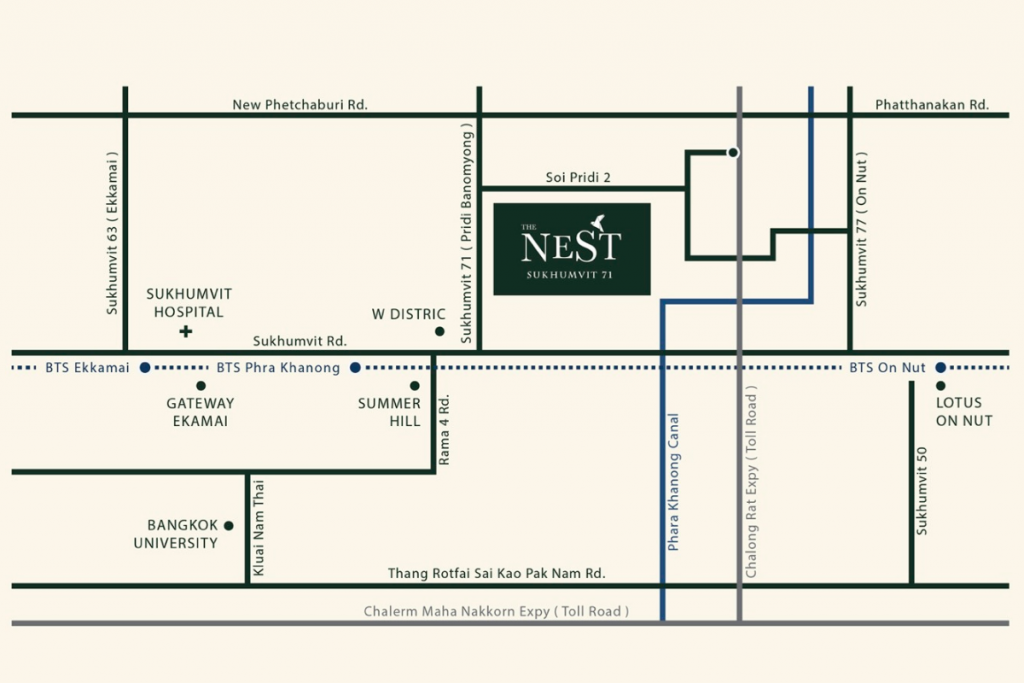 The_Nest_Sukhumvit_71_PerspectiveMAP