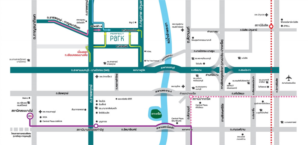 Perfect-Park-Ratchaphruek-Pathum-Thani-PerspectiveMAP