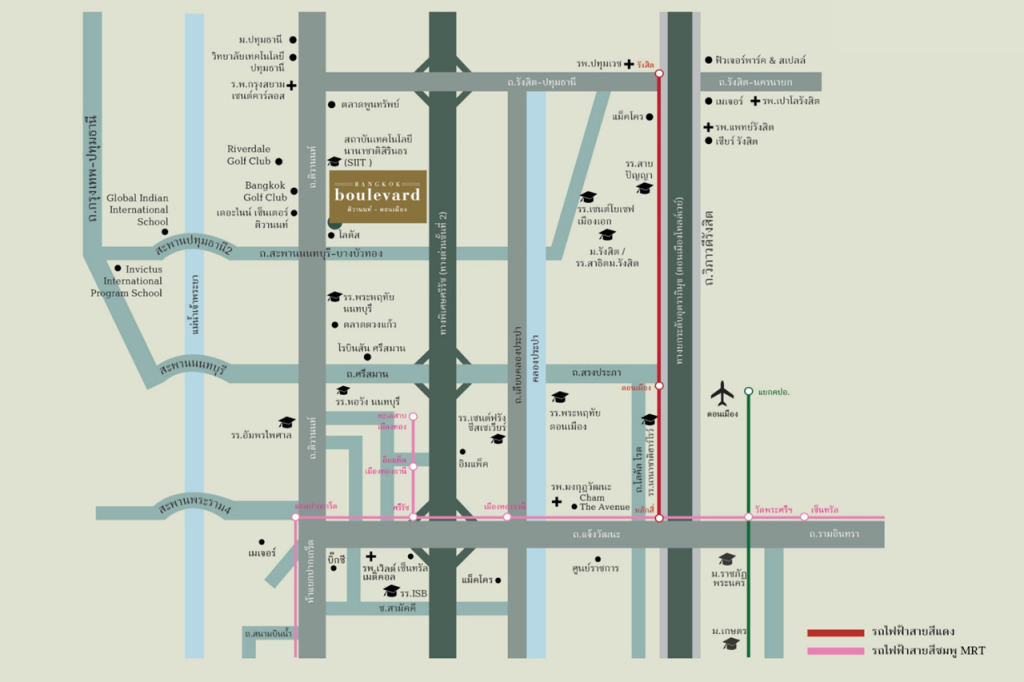 Bangkok-Boulevard-Tiwanon-Donmueang-MAP