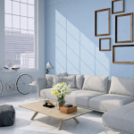 living room loft interior. 3d rendering
