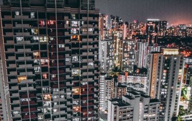 unsplash-singapore hdb night time lights