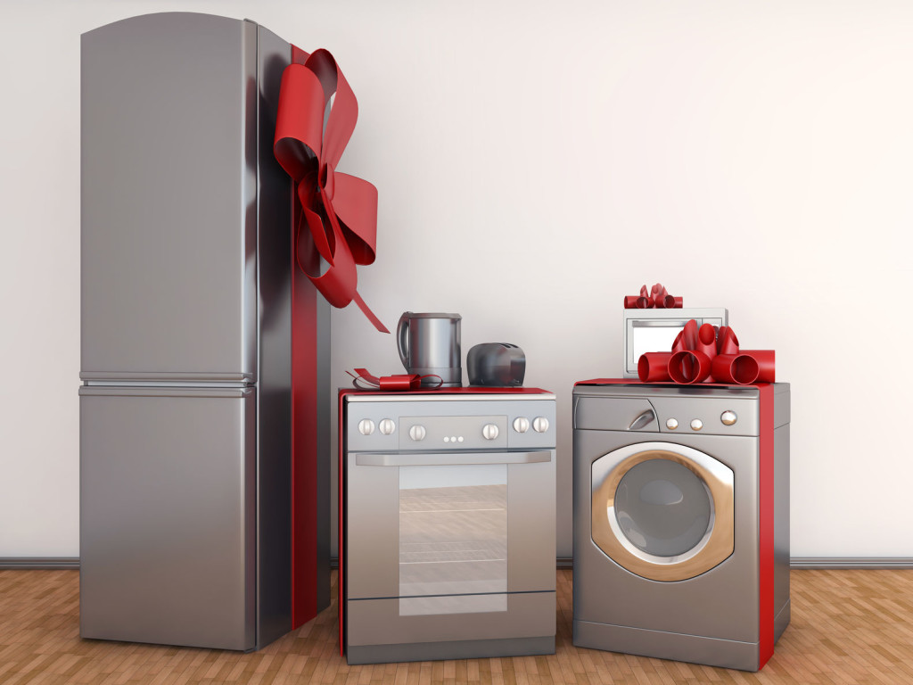 Home appliance with ribbons