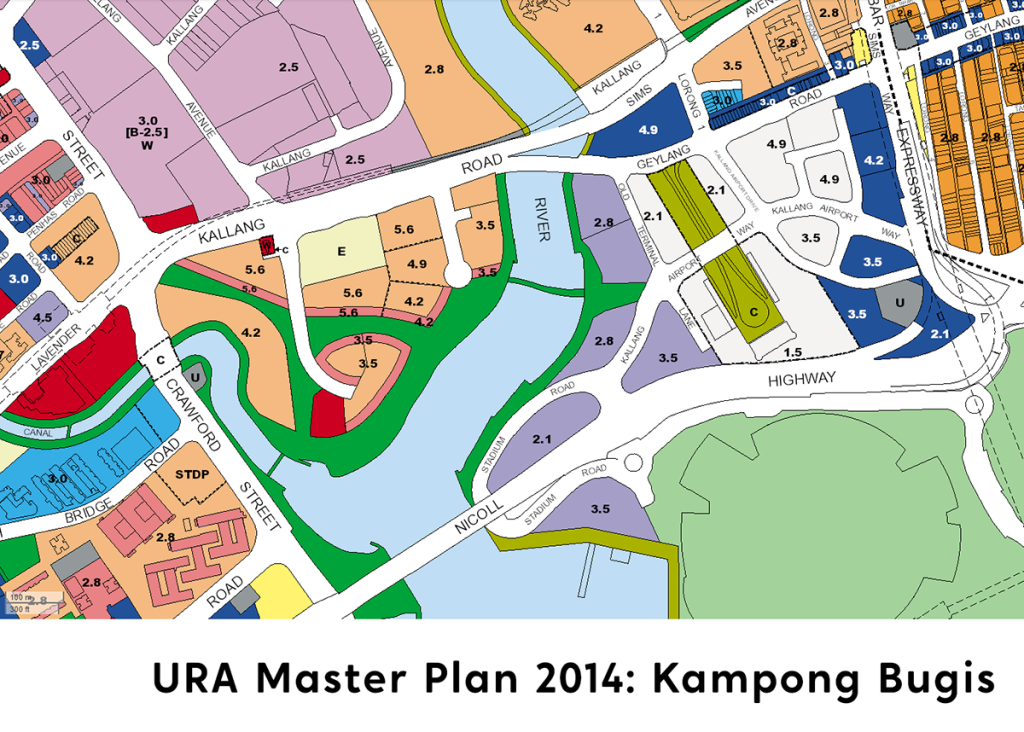 Kampong Bugis URA Master Plan 2014 map