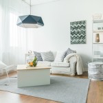 Trendy furniture in room