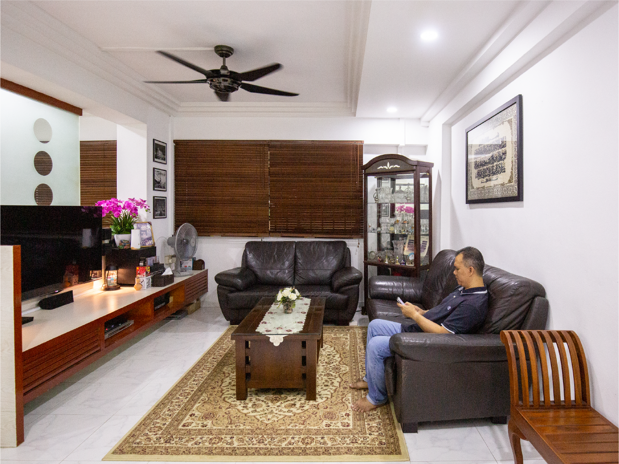 Living Area of four-room HDB flat in Woodlands belonging to Suhardi Norlina Home Stories