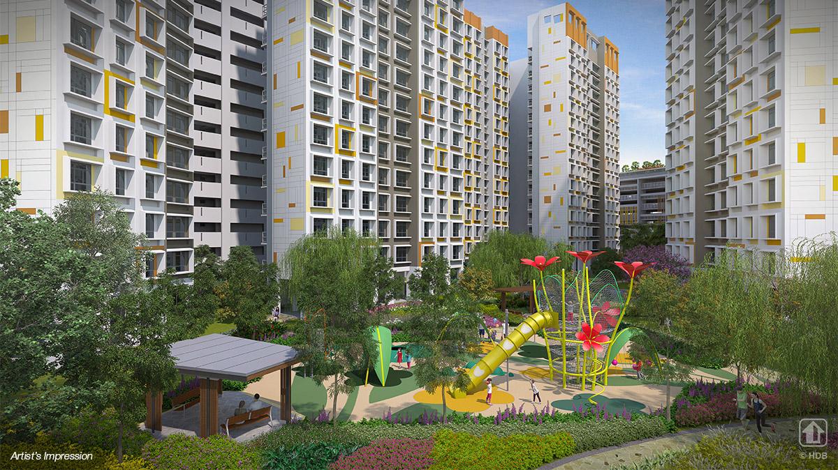 Garden Bloom at Tengah BTO Artist's Impression