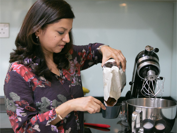 Meeshal baking at home 