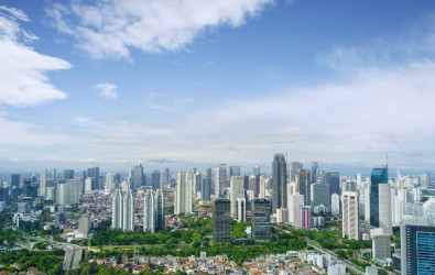Skyscrapers under blue sky