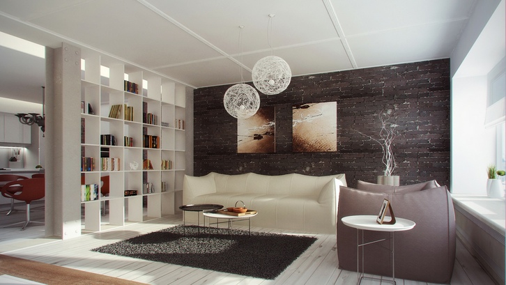 Rak buku ini juga bisa Anda manfaatkan untuk meletakkan hiasan atau pajangan. (Foto: Home-designing.com)