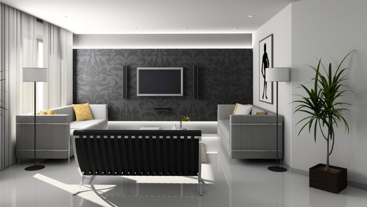 Sentuhan kuning pada bantal membuat ruang tv terasa lebih cerah. (Foto: Pexels - Pixabay)